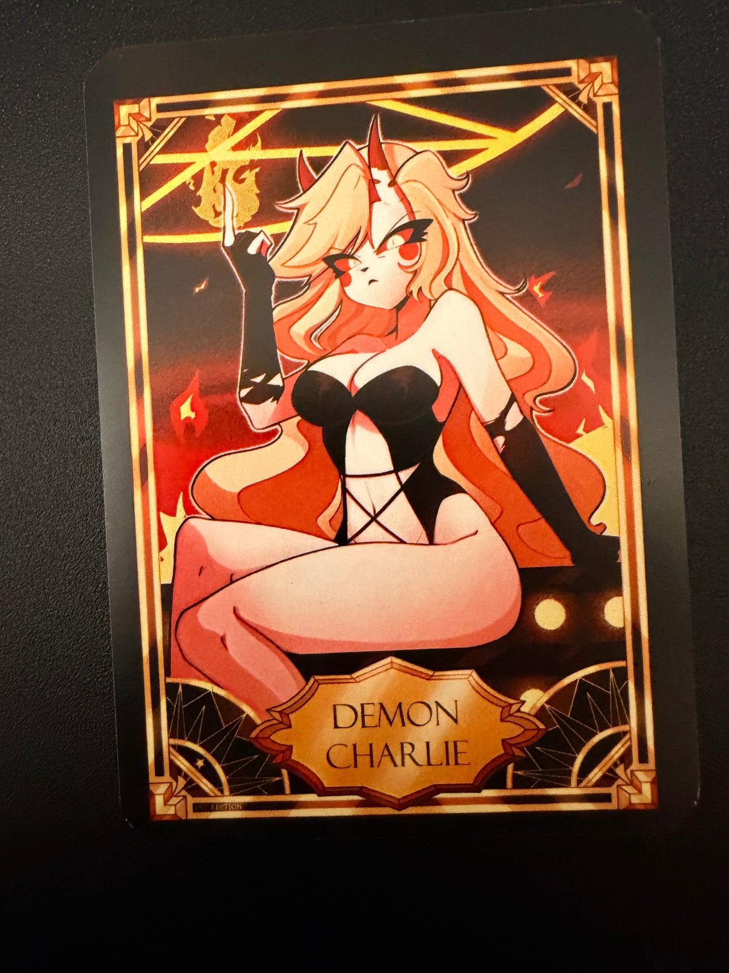 Demon Charlie Custom Trading Card