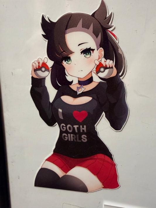 Pokemon Trainer Marine I Love Goth Girls Outdoor High Quality Vinyl Decal