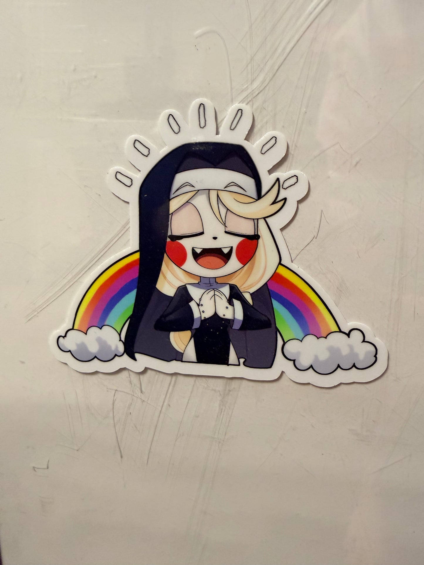 Charlie Morningstar Nun Hazbin Hotel Outdoor/Indoor High Quality Vinyl Decal