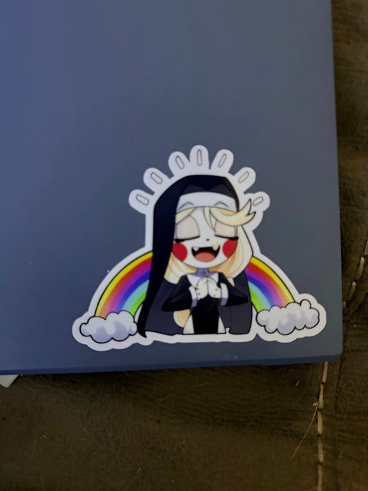 Charlie Morningstar Nun Hazbin Hotel Outdoor/Indoor High Quality Vinyl Decal
